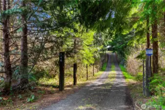 Private and gated driveway.