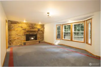 Primary suite with gas fireplace