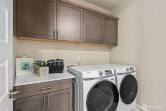Upstairs laundry room.