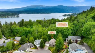 Located at the end of a cul-de-sac with no traffic and backing up to nothing but public green space that will never be developed!