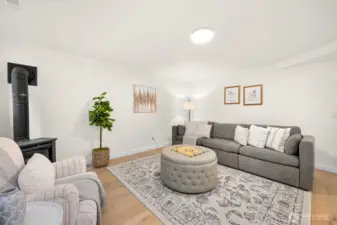 The large downstairs has space for it all... What do you dream of? A game room? A play room? A home theater?