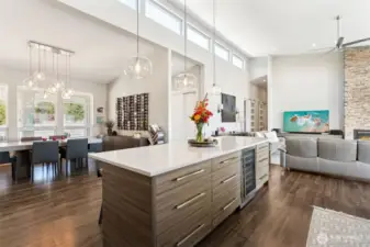 WINE FRIDGE, WOLF RANGE, SUB-ZERO DOUBLE DOOR REFRIGERATOR, QUARTZ COUNTERTOPS, AND SO MUCH MORE!