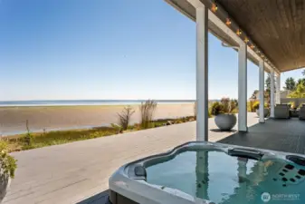 PRIMARY SUITE HAS A WALKOUT TO THE INCREDIBLE DECK AND HOT TUB!