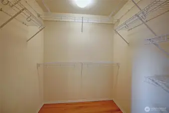 Primary bedroom offers a large walk in closet!