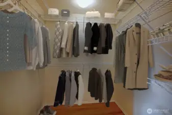 Primary bedroom offers a large walk in closet! STAGED