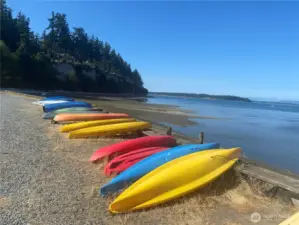 Leave your kayaks at the beach for convenient access!