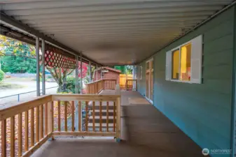Large covered porch