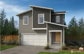 2330 Plan D Elevation, Exterior Color Scheme O - Artist Rendering - Depictions of home, layout, location or other features/options, colors and color scheme, materials, fixtures, etc. are for showing purposes only and may not be included in the purchase price and availability may vary.