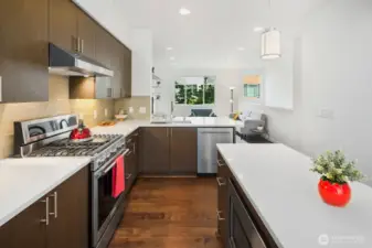 There is no shortage of counter space.