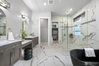 Spa-like primary bath.