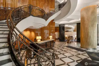 Escala also features a business center, pet-friendly facilities including a private dog run, and even an on-site car wash.