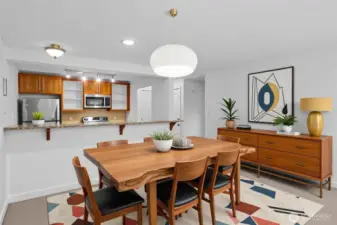 Space for dining adjacent to the breakfast bar and kitchen. The flow in this room is great for entertaining and living the life you deserve.