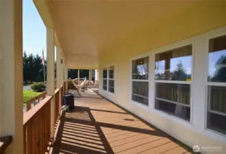 Front deck perfect for relaxing and enjoying the peaceful country setting.