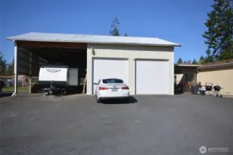 Spacious 2-car garage providing plenty of room for vehicles and storage.