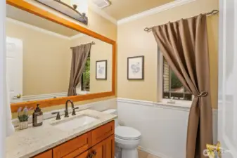 Downstairs powder room.