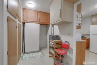 pantry/laundry room off kitchen