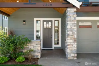 Relax on the front covered porch