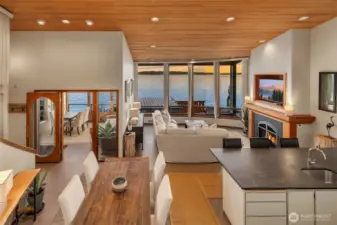 The house unfolds on two levels both enjoying striking details, open feel and mesmerizing views.