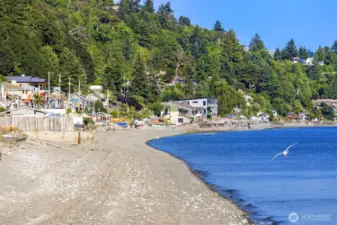 At low tide
