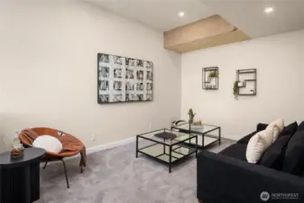 This portion was once the garage and was professionally renovated as an extended family room.