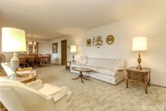 Spacious living room and dining room!
