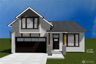 House rendering similar to the actual house.