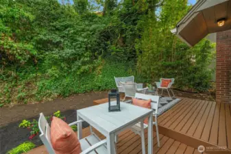 Cooling, private back deck perfect for summer dinner parties and a lush shade garden - we've already got you started with some cheery hostas, fuschias, and more!
