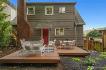 Cooling, private back deck perfect for summer dinner parties and a lush shade garden - we've already got you started with some cheery hostas, fuschias, and more!