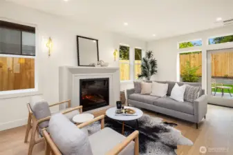 cozy fireplace