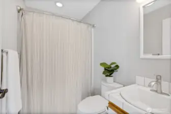 Downstairs full hallway bath