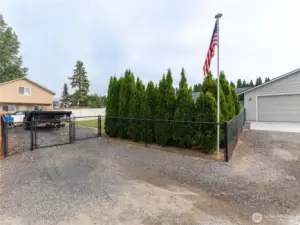 Extra parking behind the fence