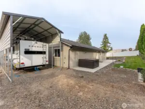 RV parking and electrical hookup