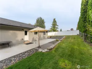 Private backyard patio