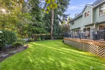Beautiful flat, fenced back yard