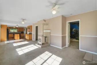 Front entrance with lots of natural light