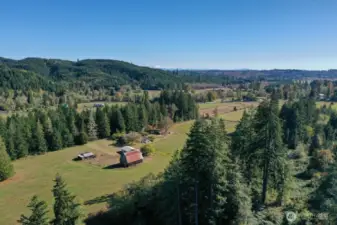 Birds eye view of property