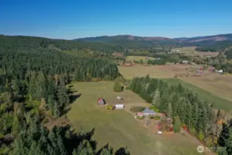 Birds eye view of property