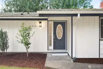 ENTRY WAY | Downspouts direct water away from the home
