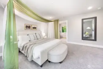 Spacious primary suite