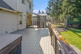 Deck with Salt Water Hot Tub