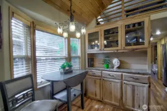 SMALL PUB TABLE WITH 2 CHAIRS AND BUFFET