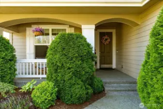 Beautifully maintained exterior with inviting entry and timeless appeal