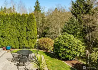 Outdoor space ideal for summer evenings and weekend gatherings