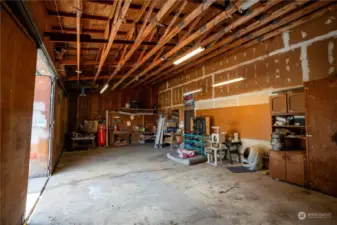 Attached garage/storage (converted airplane hangar)