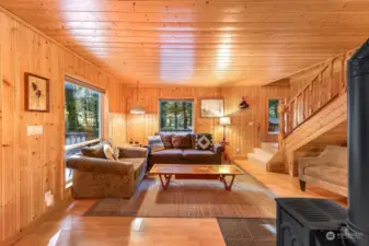 Large windows invite in lots of light - making the cabin feel bright no matter what time of year