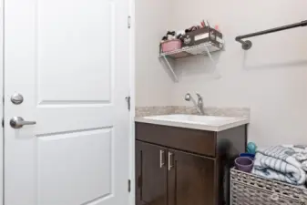 Utility sink in laundry!