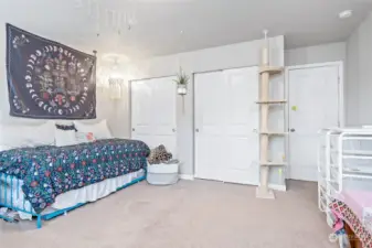 Double Closets in large bedroom.