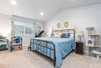 Primary Bedroom has vaulted ceilings.