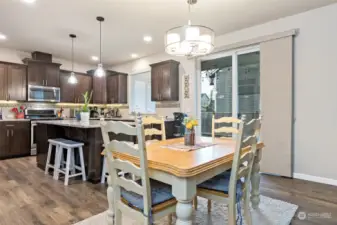 Kitchen with eating space separate from dining room.