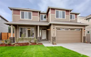 Similar home, not actual. Lot 94- The Rainier plan# 2553 3 bed + oversized bonus or 4th bedroom. 2.5 baths.   9043 Wyatt Loop SE Tumwater WA 98501